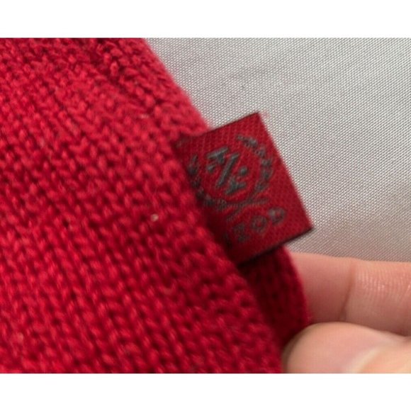 IZOD Sweater Cable Red Pullover Long Sleeve Cotton Crew Neck Mens Large - Picture 5 of 7